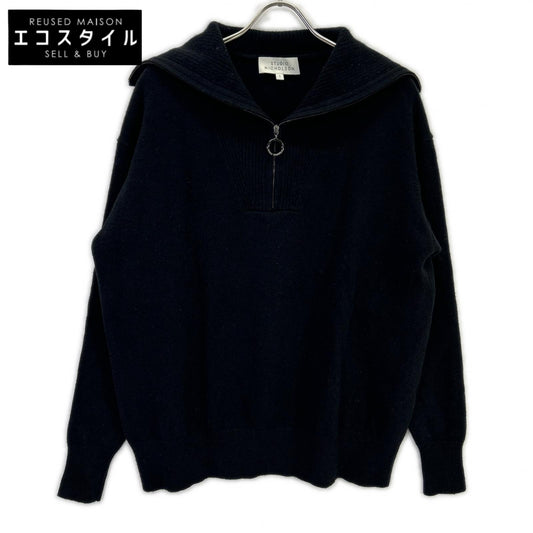 52-10-122015 ﾈｲﾋﾞｰ ｳｰﾙ ﾊｰﾌｼﾞｯﾌﾟﾊｲﾈｯｸﾆｯﾄﾌﾟﾙｵｰﾊﾞｰ　22AW トップス 1 レディース