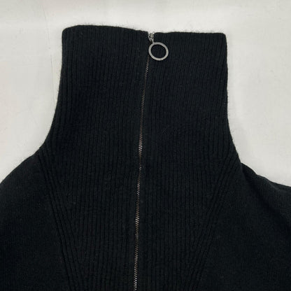 52-10-122015 Navy Wool Half-Zip High-Neck Knit Pullover 22AW Tops 1 Women's