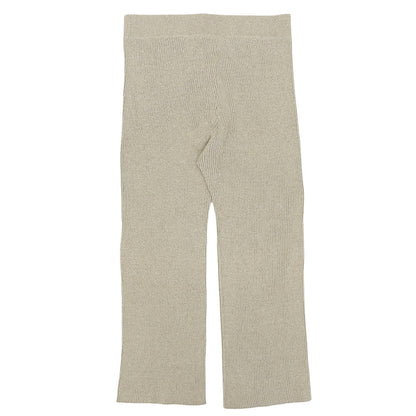Deuxieme Classe ドゥーズィエムクラス 新品同様 シルク×コットン リブニットストレートパンツ ボトムス レディース ベージュ 38 20-080-500-7150 ボトムス
