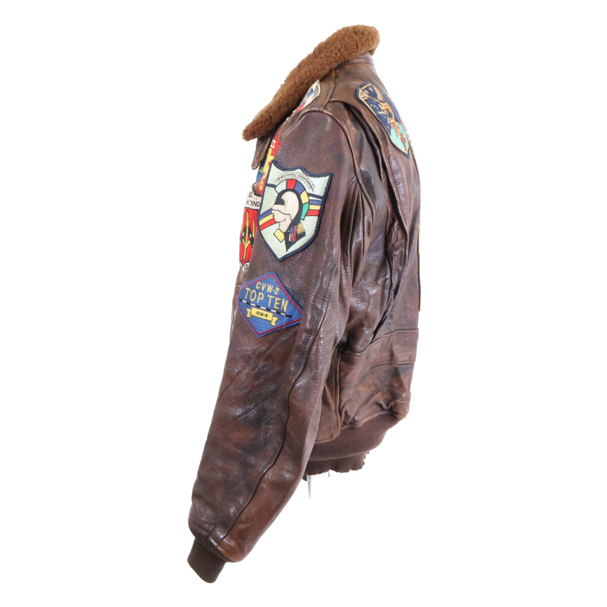 VINTAGE LIMITED VERSION M-422A USA Made Goatskin TOP GUN G-1 FAR EAST CRUISE Flight Jacket 46 Men's