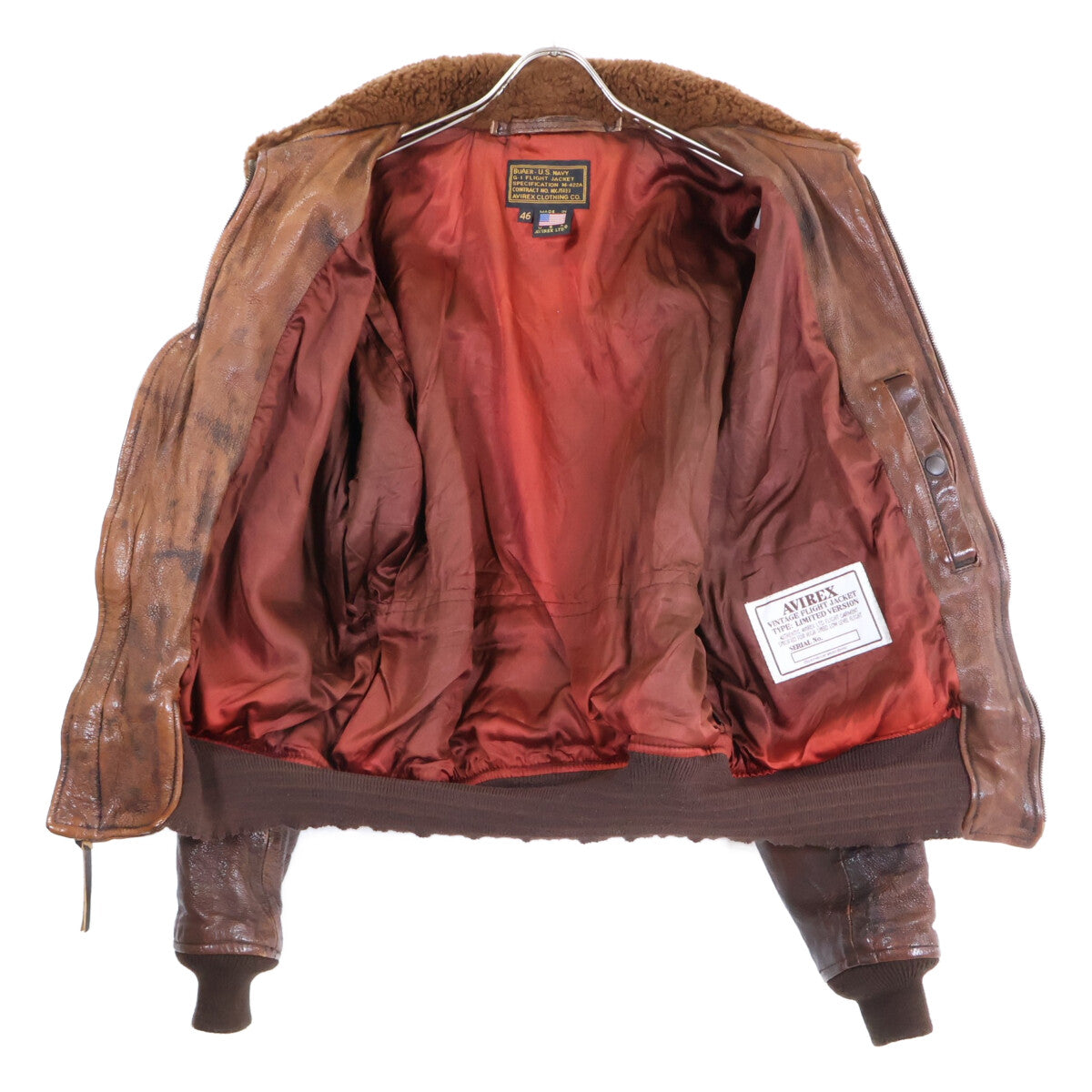 VINTAGE LIMITED VERSION M-422A USA Made Goatskin TOP GUN G-1 FAR EAST CRUISE Flight Jacket 46 Men's