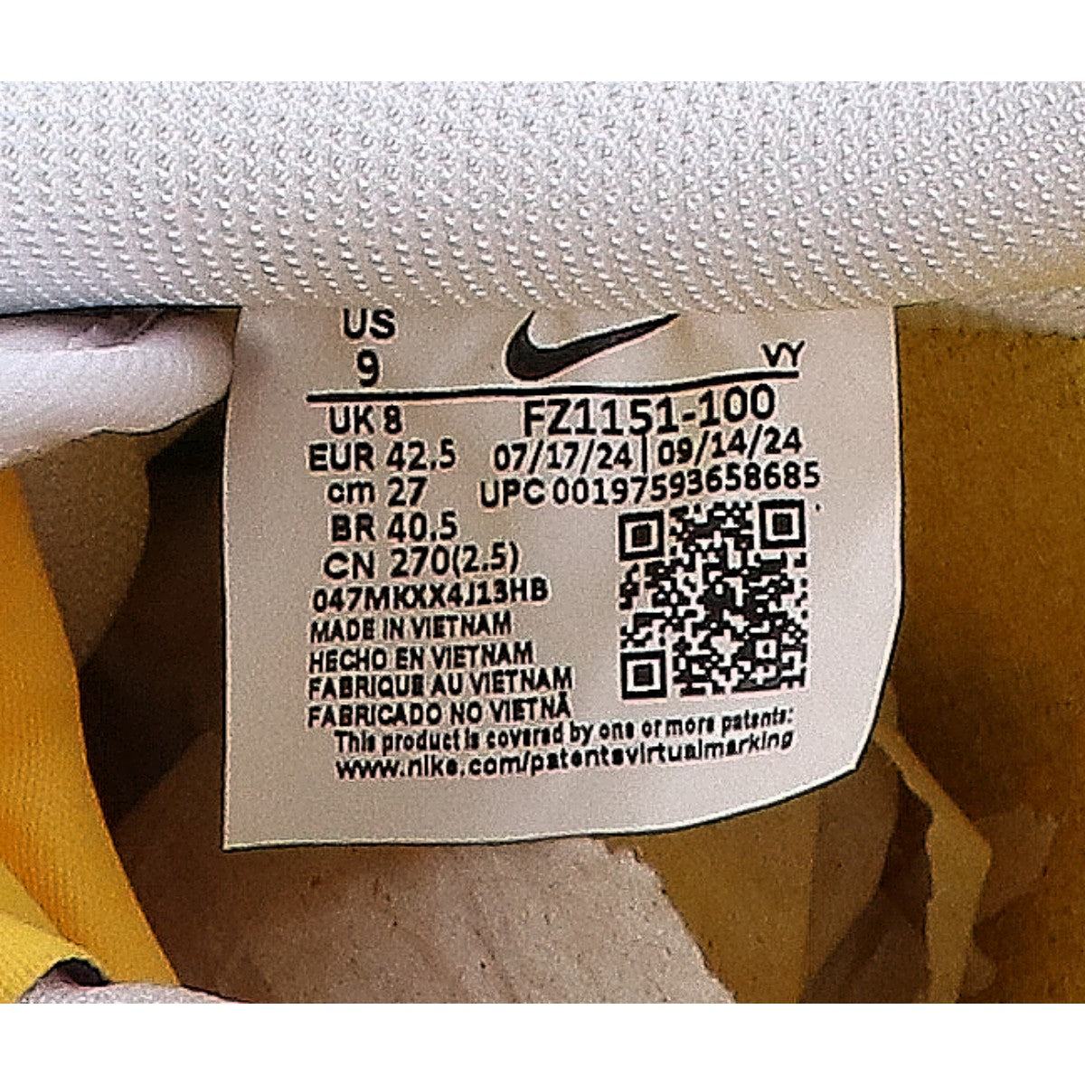 NIKE Nike [New condition] FZ1151-100 AIR FORCE 1 LOW RETRO QS KOBE BRYANT Air Force 1 Low Retro Quickstrike Kobe Bryant Sneakers Shoes