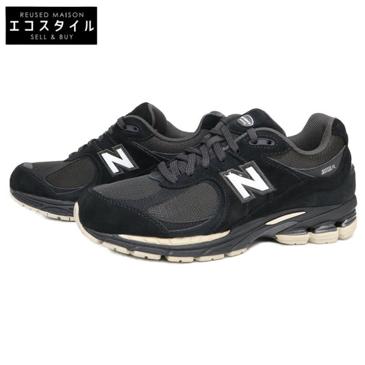 U2002RL 2002R ﾌﾞﾗｯｸ ｽｴｰﾄﾞ×ﾒｯｼｭ ﾗﾊﾞｰｱｳﾄｿｰﾙ ﾛｰｶｯﾄｽﾆｰｶｰ シューズ 26.5cm メンズ