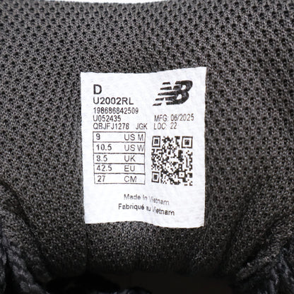 NEW BALANCE ニューバランス U2002RL 2002R ブラック スエード×メッシュ ラバーアウトソール ローカットスニーカー シューズ