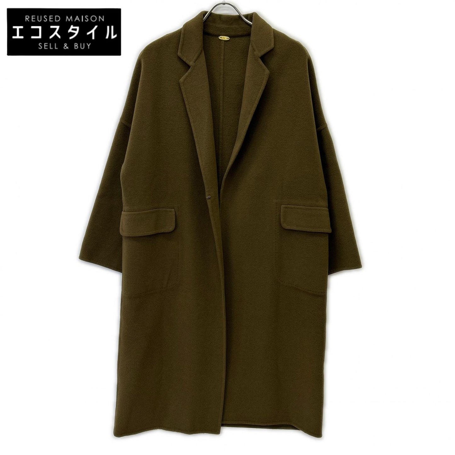 【MUSE】17-020-500-4120 Brown 100% Wool Reversible Coat - Women's