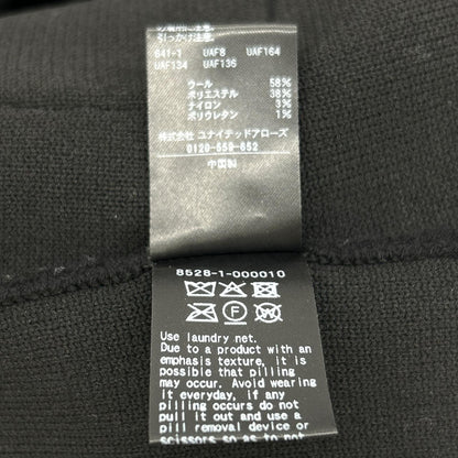 conte コンテ 8528-1-000010 ブラック ウール Vネック ロングカーディガン トップス