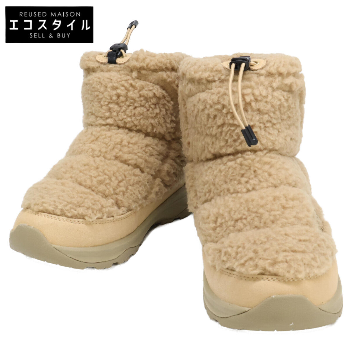 【美品】NFW52476 Nuptse Bootie Short Fleece 努帕西短款抓绒雪地靴 US8 女士