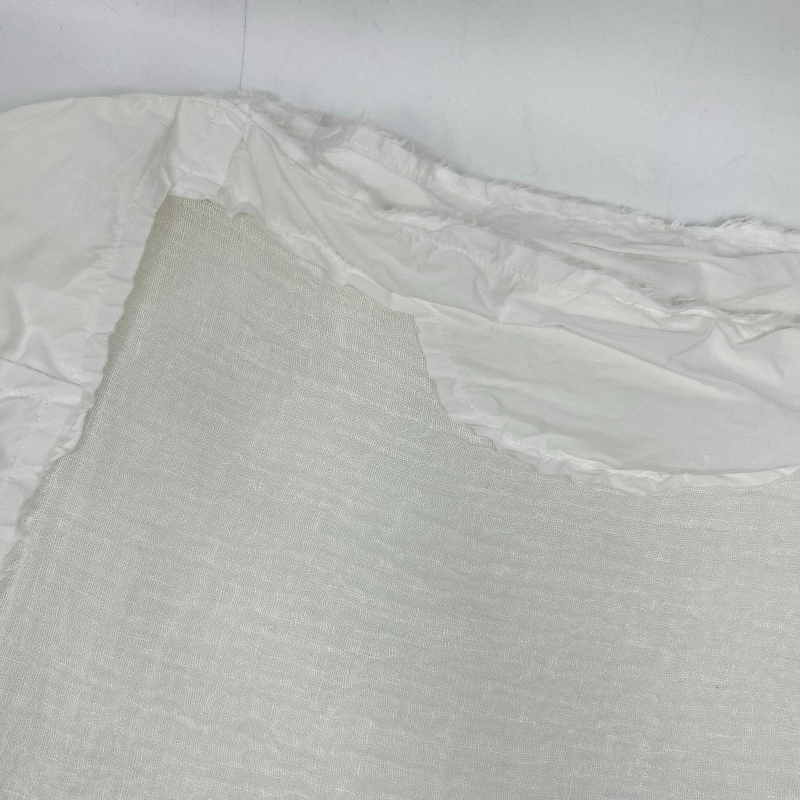 25SS ﾎﾜｲﾄ ｺｯﾄﾝ100 ﾜｯｼｬｰｶﾞｰｾﾞｼｱｰﾄﾞｯｷﾝｸﾞｼｬﾂﾌﾞﾗｳｽ トップス レディース