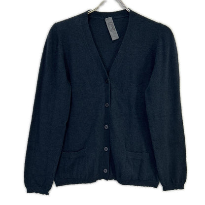U-B-111 Navy Cotton Silk Long Sleeve Cardigan Top 3 Women's
