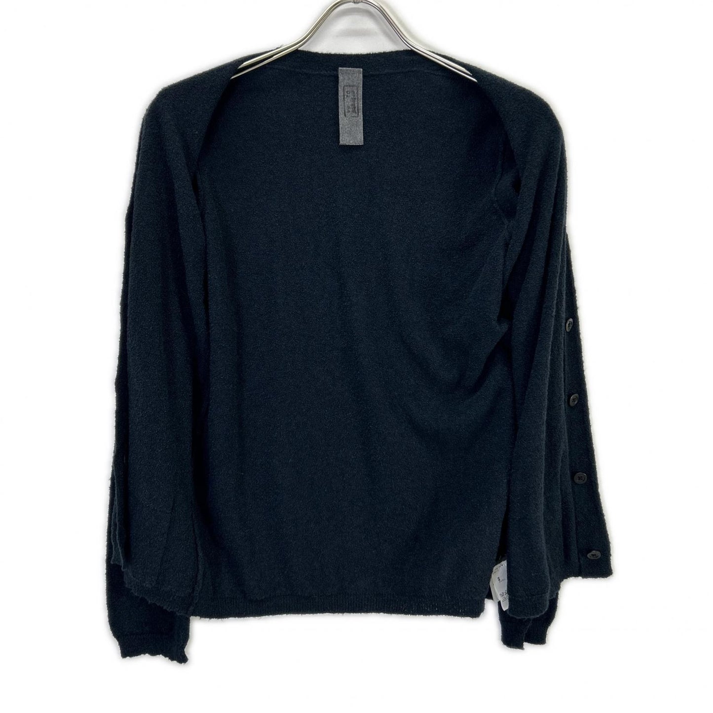 U-B-111 Navy Cotton Silk Long Sleeve Cardigan Top 3 Women's