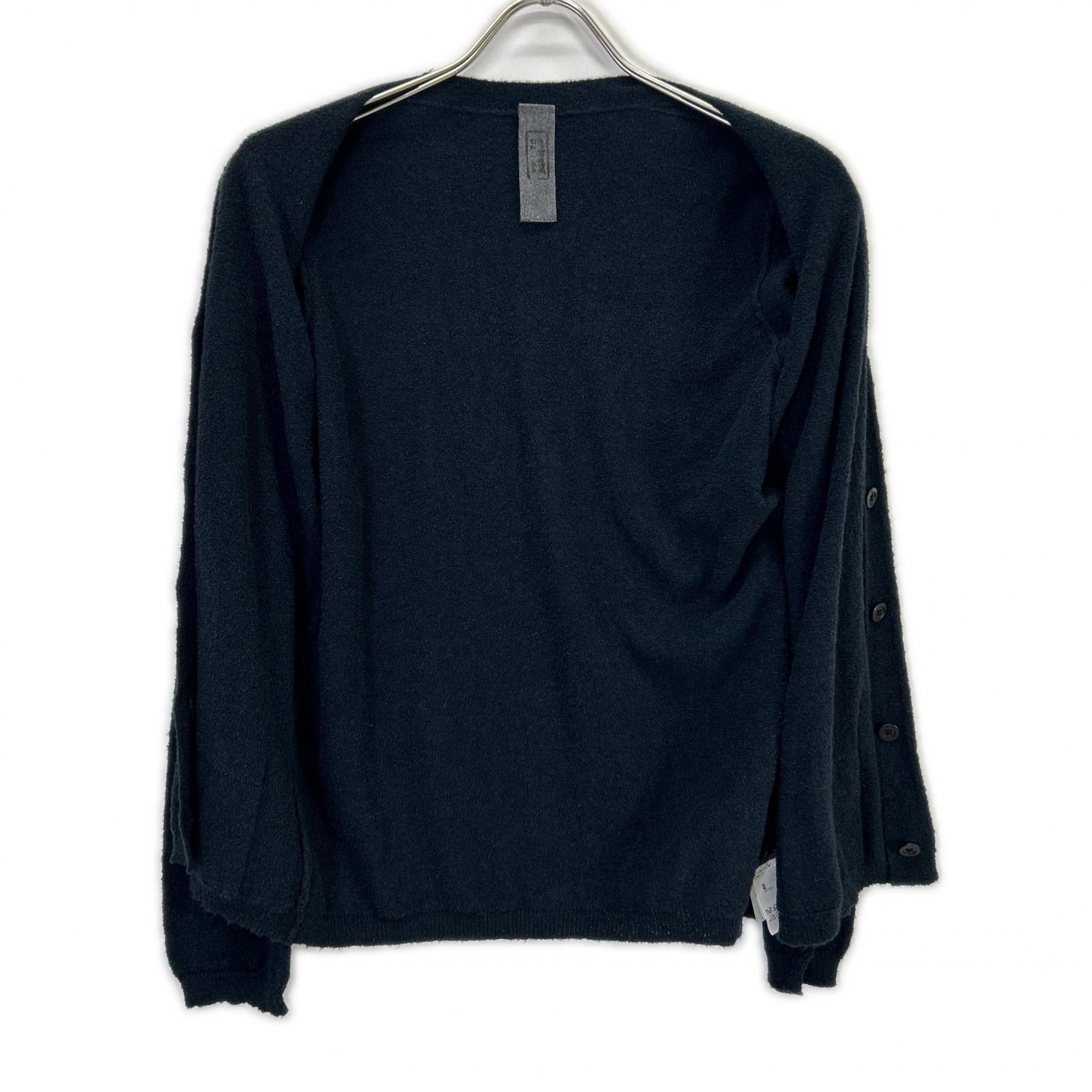 U-B-111 Navy Cotton Silk Long Sleeve Cardigan Top 3 Women's