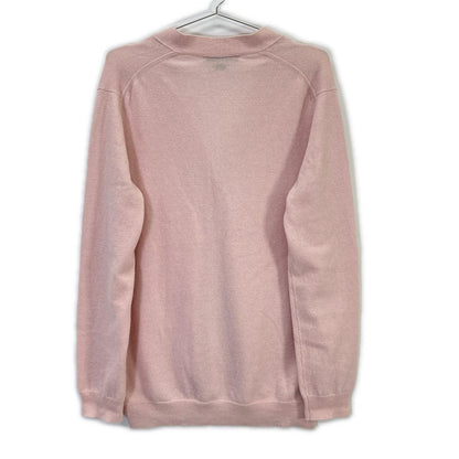 Pink 100% Cashmere Knit Cardigan Top S Ladies