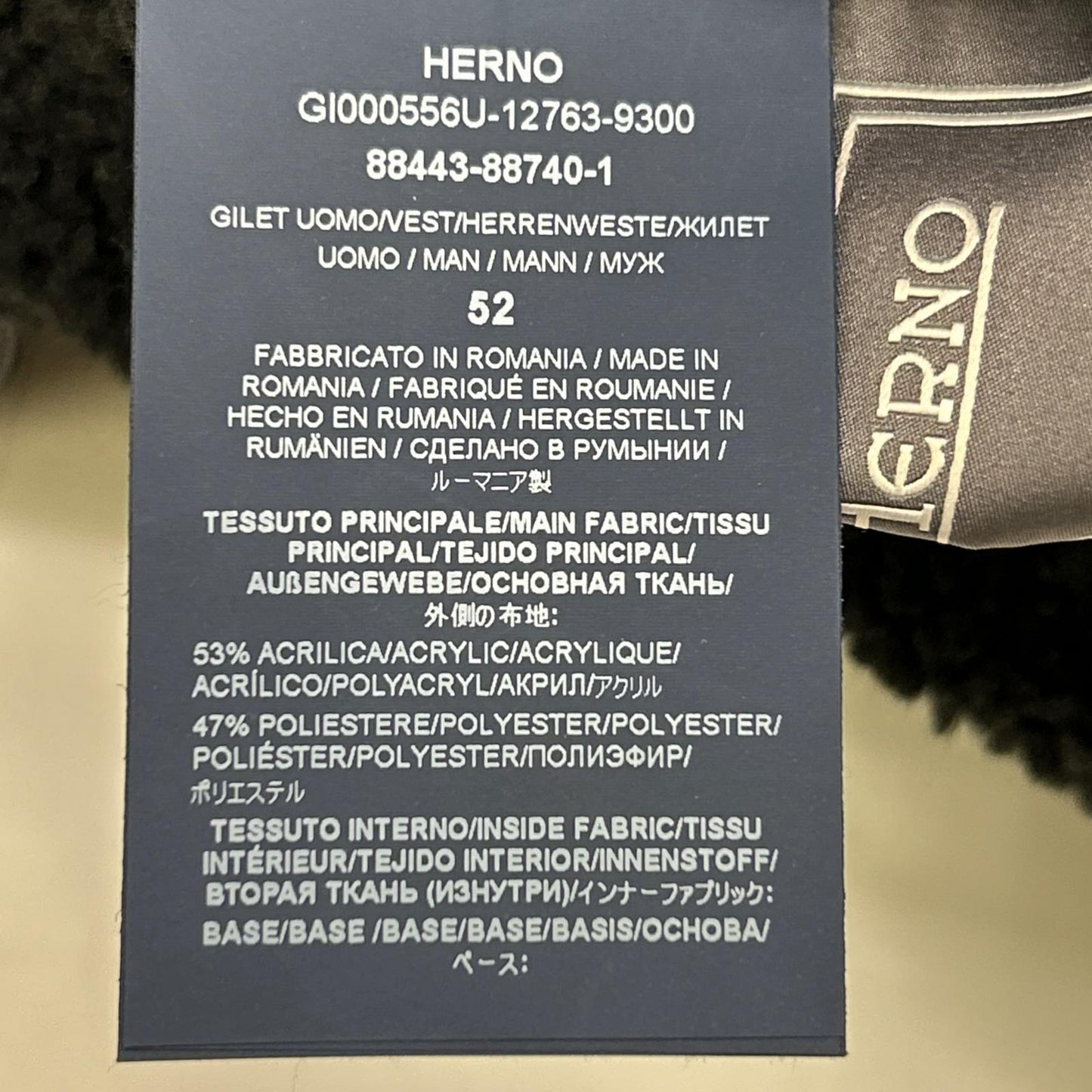 HERNO ヘルノ GI000556U FUNCTIONAL WARDROBE ブラック リバーシブル フリースベスト ベスト