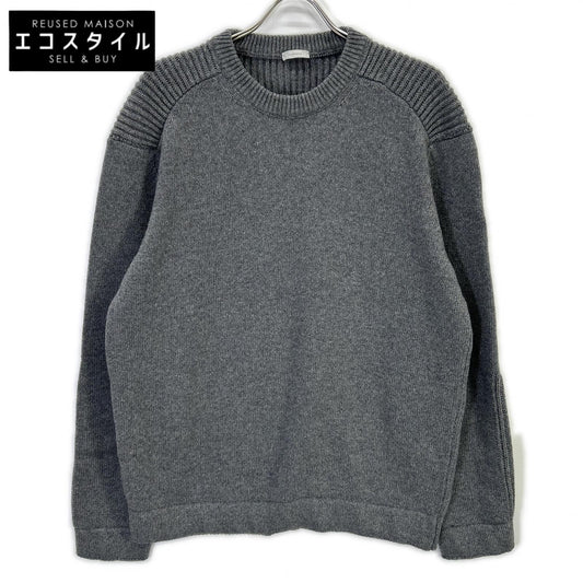 SP07 Grey 100% Cashmere Mid-gauge Crew Neck Knit Top XL Men's