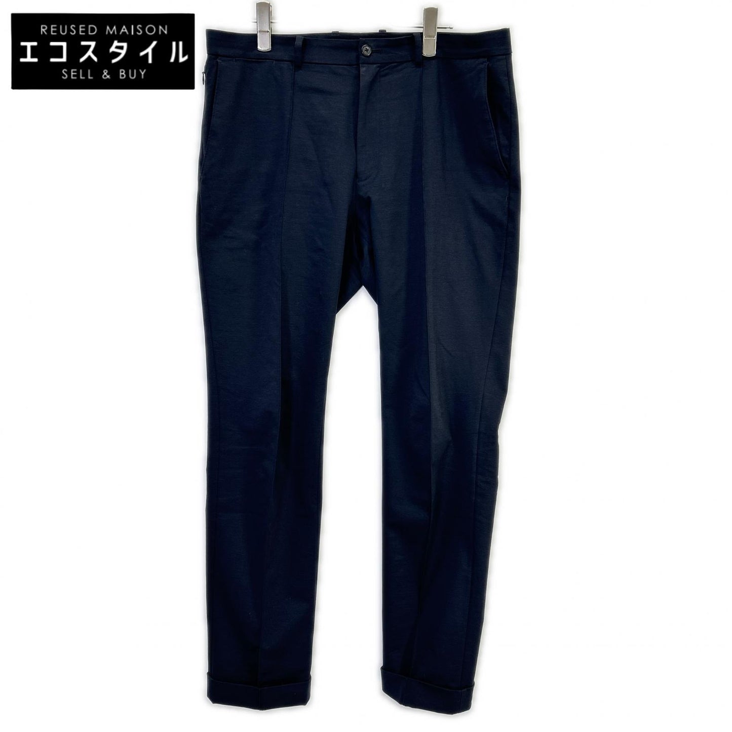 MAUVE モーヴ PT020PR ブラック Duplex Cotton Jersey スリムテーパード トラベルスラックス ボトムス