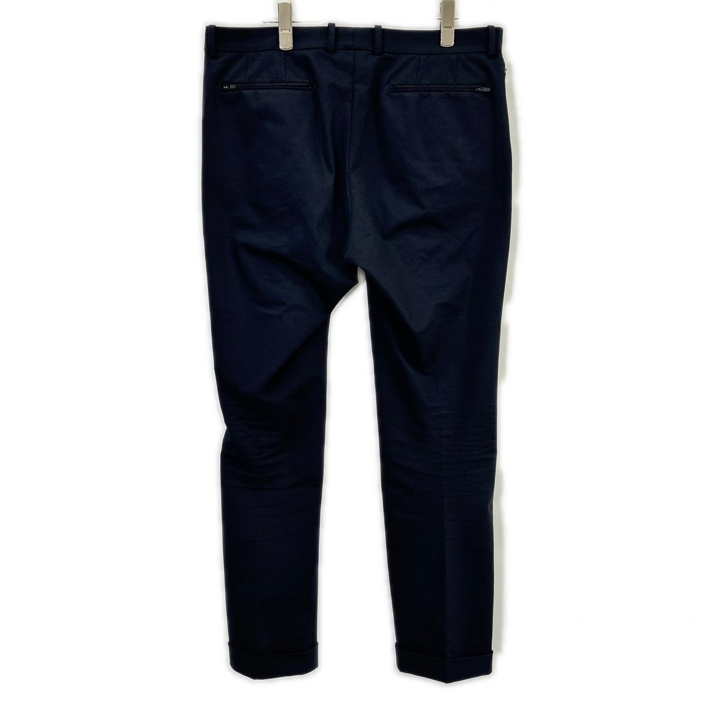 MAUVE モーヴ PT020PR ブラック Duplex Cotton Jersey スリムテーパード トラベルスラックス ボトムス