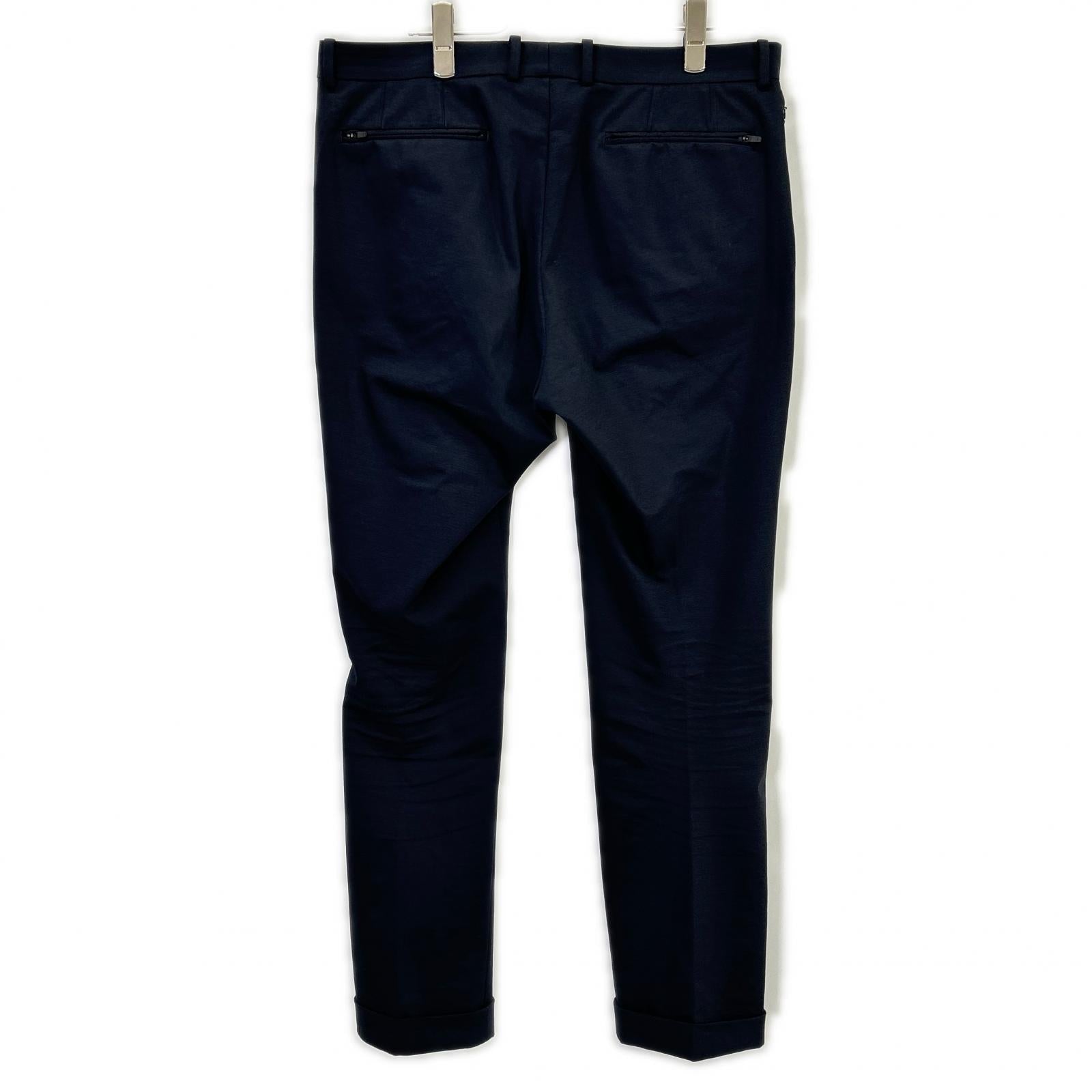 MAUVE モーヴ PT020PR ブラック Duplex Cotton Jersey スリムテーパード トラベルスラックス ボトムス