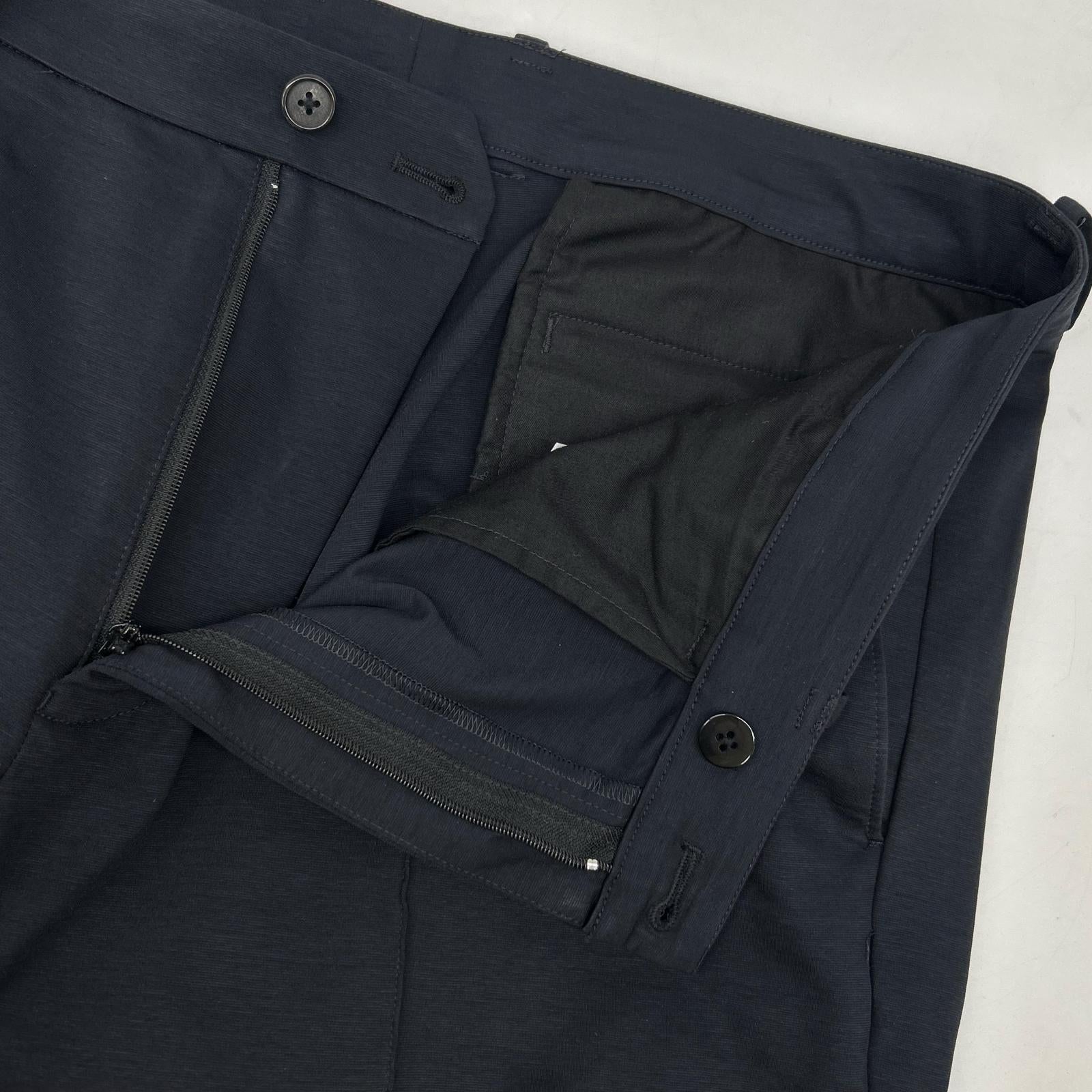 MAUVE モーヴ PT020PR ブラック Duplex Cotton Jersey スリムテーパード トラベルスラックス ボトムス
