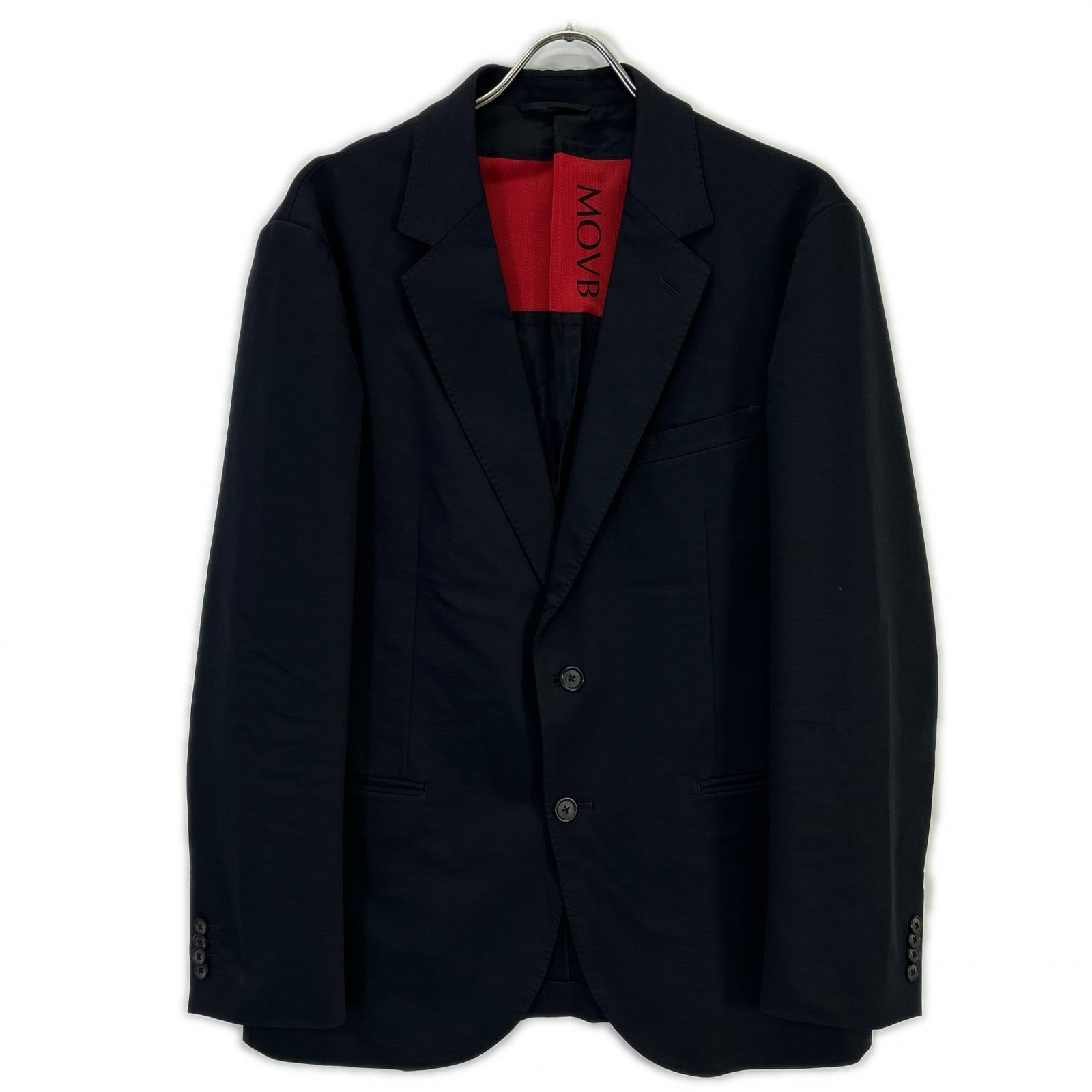 JK-013PR COSMO NAVY Duplex Cotton Jersey Single 2B Notch Lapel Travel Jacket, Jacket, Size 50, Men's
