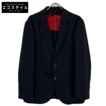 JK-013PR COSMO NAVY Duplex Cotton Jersey Single 2B Notch Lapel Travel Jacket, Jacket, Size 50, Men's