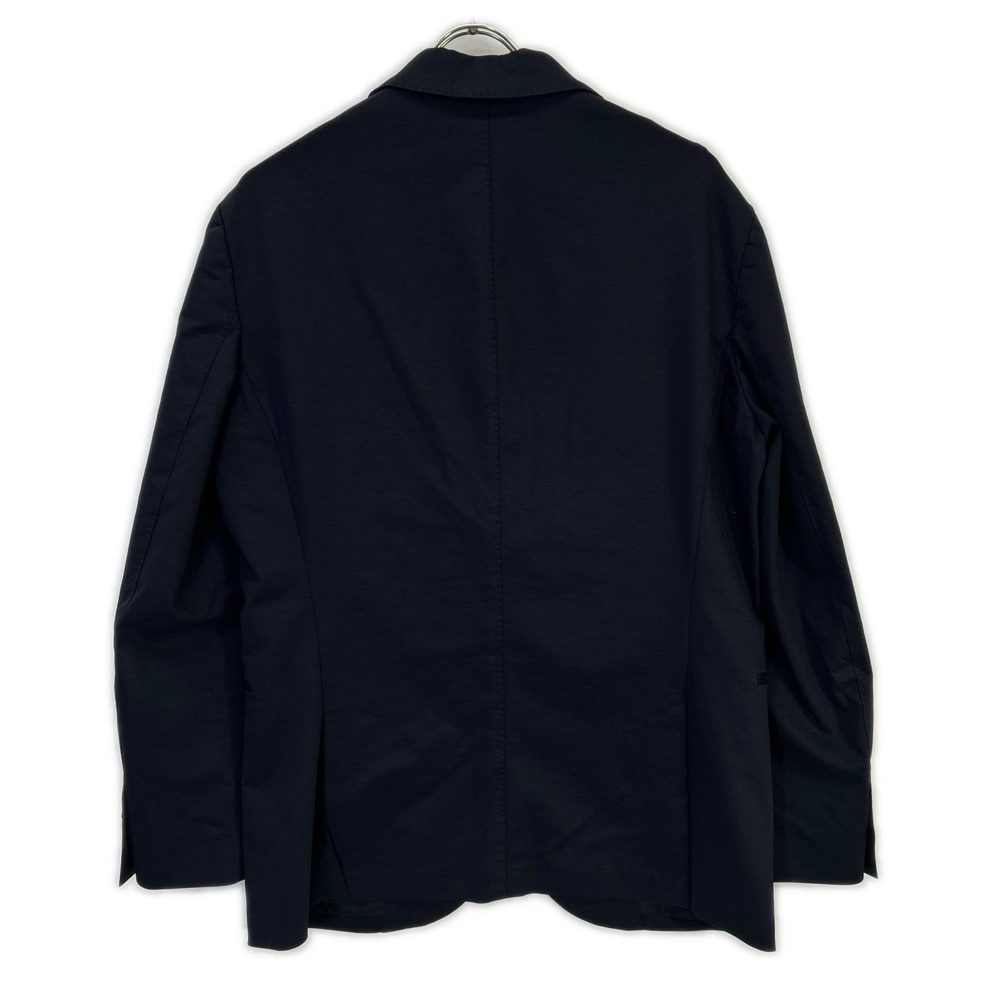JK-013PR COSMO NAVY Duplex Cotton Jersey Single 2B Notch Lapel Travel Jacket, Jacket, Size 50, Men's