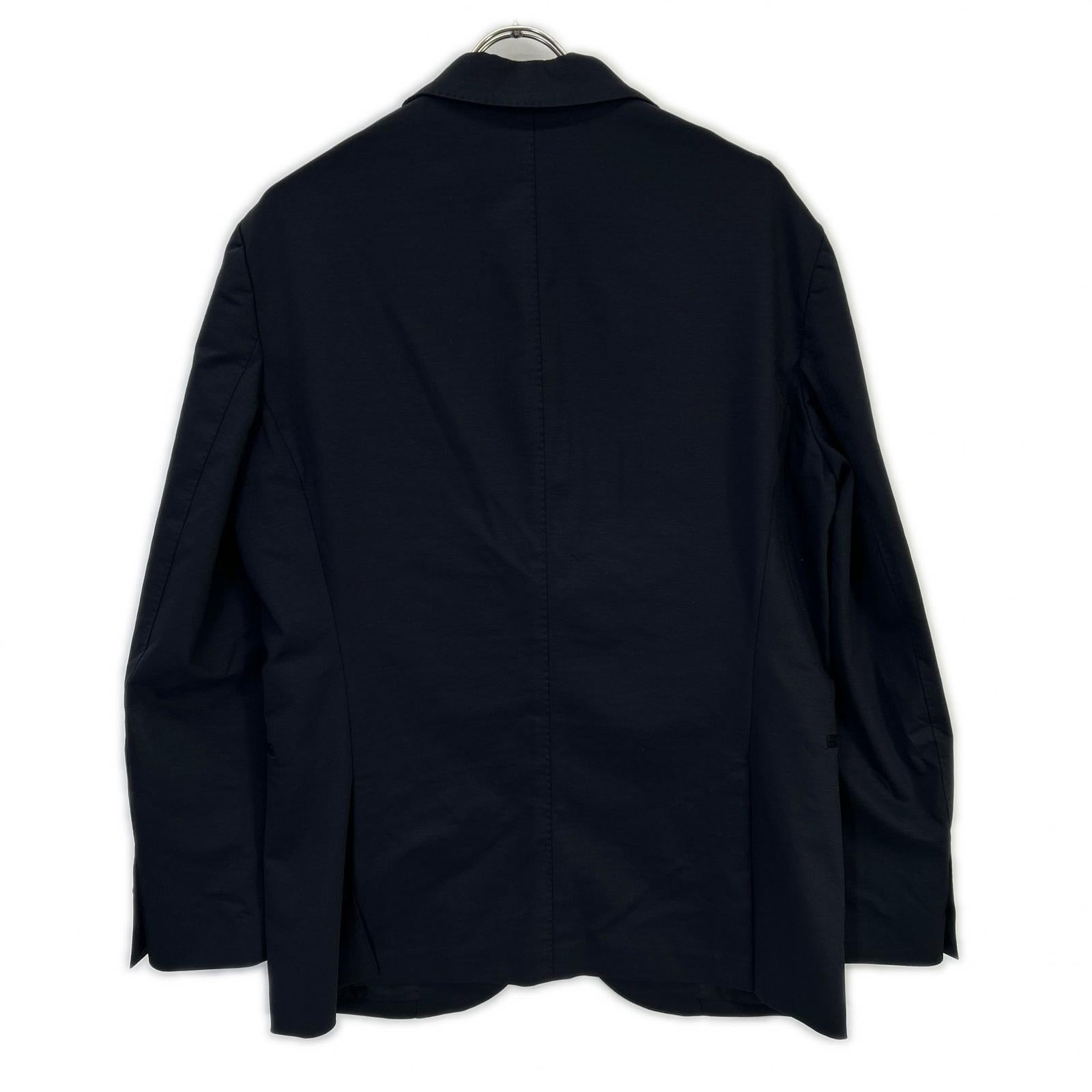 JK-013PR COSMO NAVY Duplex Cotton Jersey Single 2B Notch Lapel Travel Jacket, Jacket, Size 50, Men's