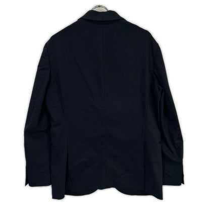 JK-013PR COSMO NAVY Duplex Cotton Jersey Single 2B Notch Lapel Travel Jacket, Jacket, Size 50, Men's