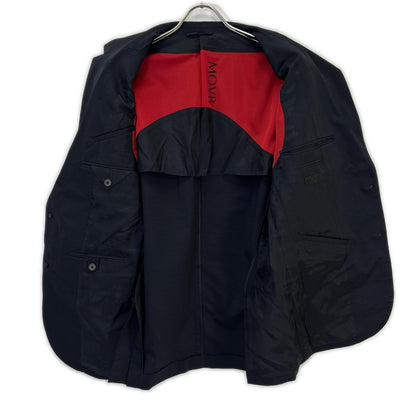 JK-013PR COSMO NAVY Duplex Cotton Jersey Single 2B Notch Lapel Travel Jacket, Jacket, Size 50, Men's