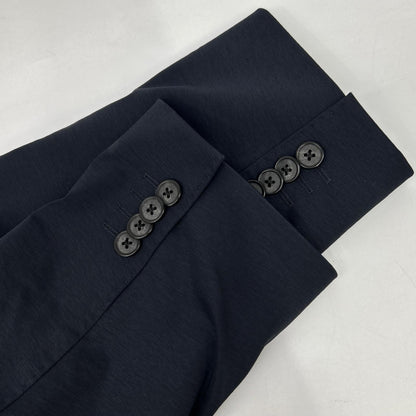 JK-013PR COSMO NAVY Duplex Cotton Jersey Single 2B Notch Lapel Travel Jacket, Jacket, Size 50, Men's