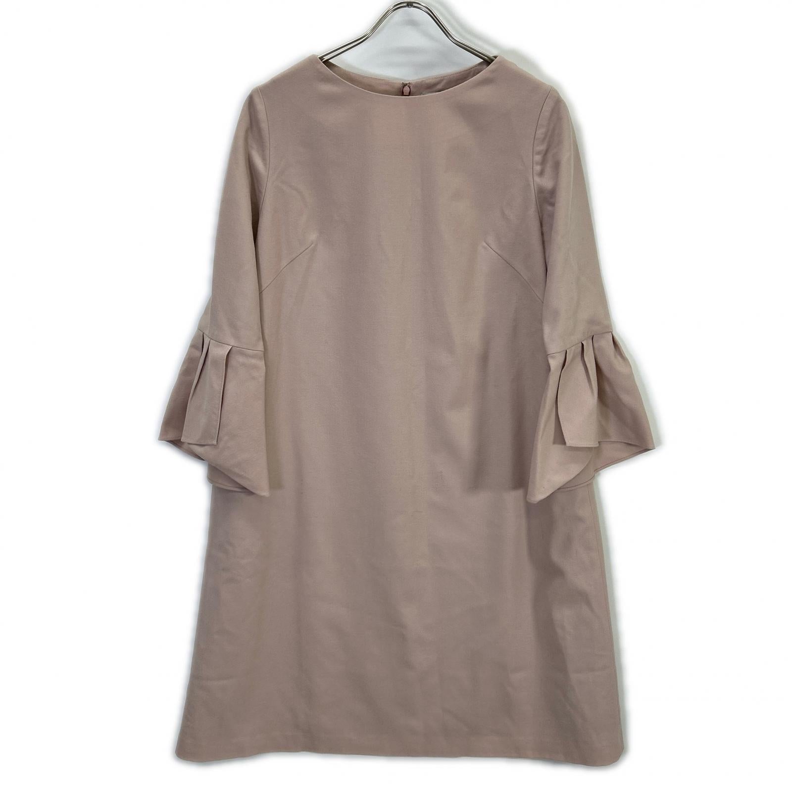 Light Purple Back Zip Flare Sleeve Dress One Piece 36 Ladies