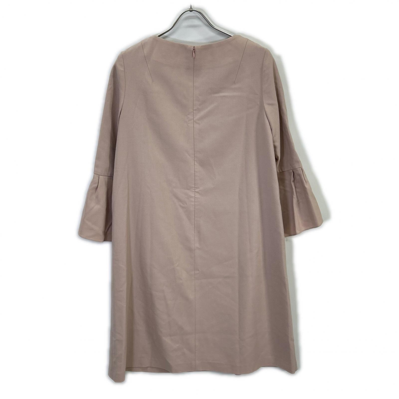 Light Purple Back Zip Flare Sleeve Dress One Piece 36 Ladies