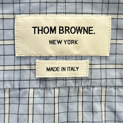 THOM BROWNE 汤姆布朗 MWL320A-07147480 浅蓝色 拼色长袖纽扣衬衫 上衣