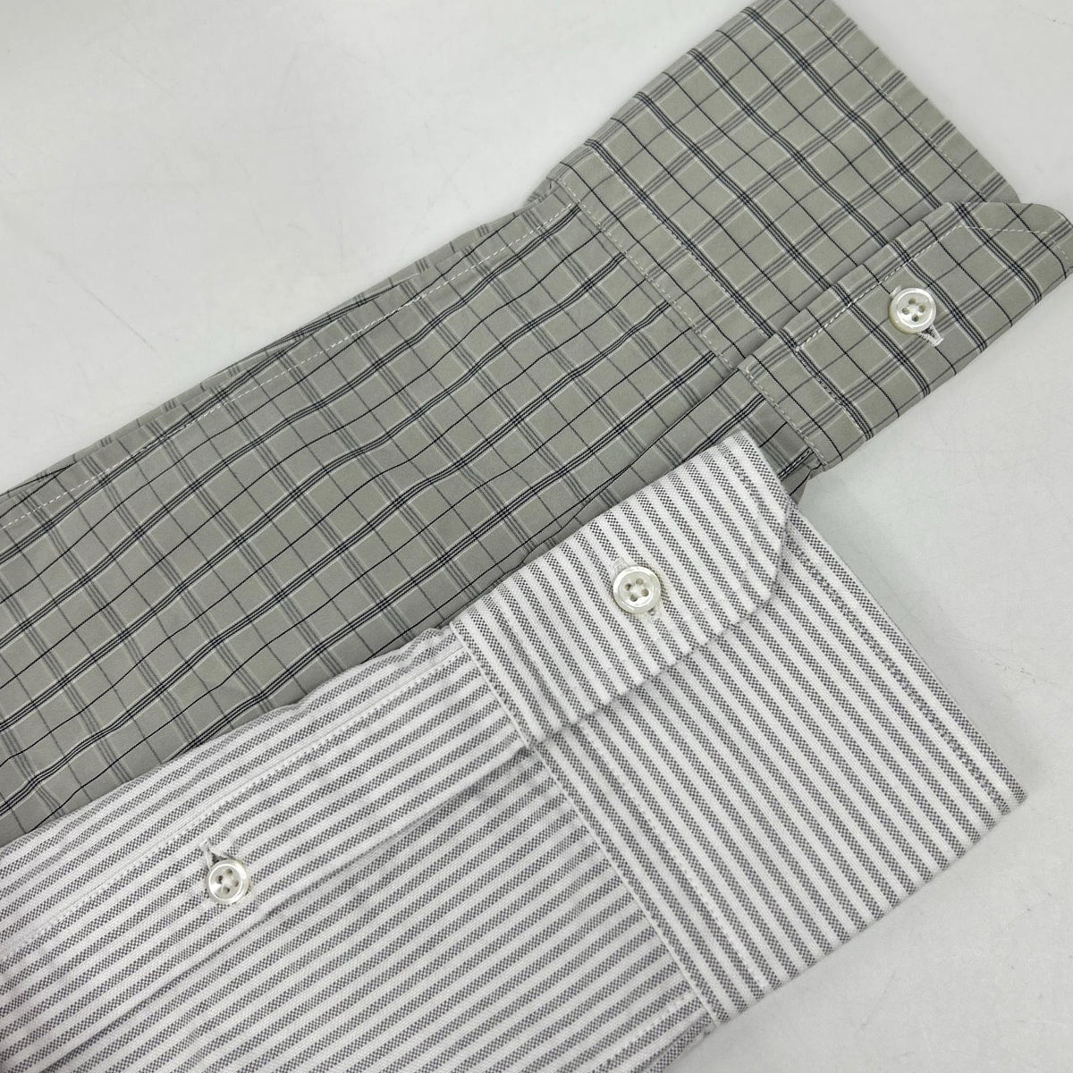 THOM BROWNE 汤姆布朗 MWL320A-07147480 浅蓝色 拼色长袖纽扣衬衫 上衣
