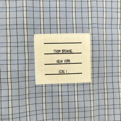 THOM BROWNE 汤姆布朗 MWL320A-07147480 浅蓝色 拼色长袖纽扣衬衫 上衣