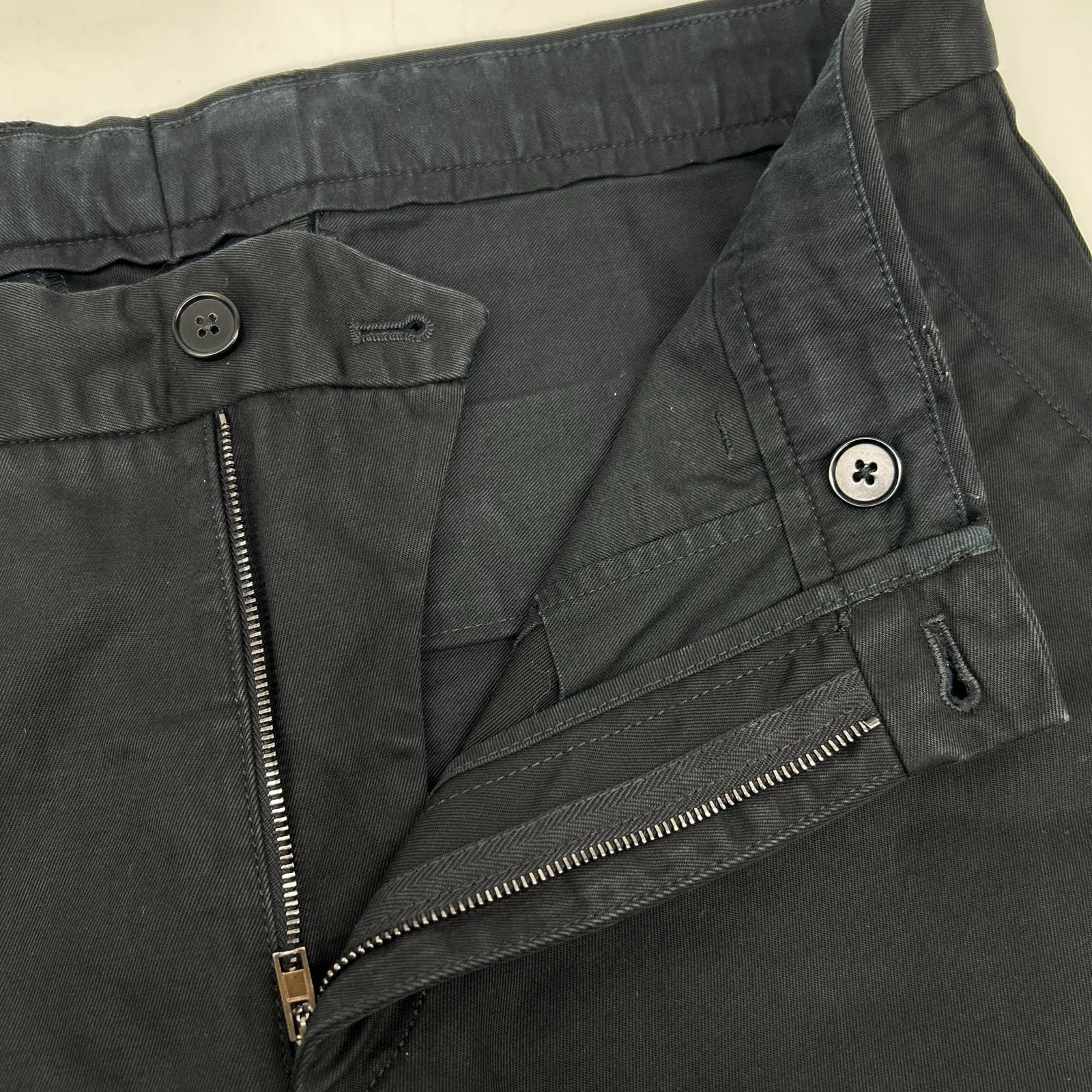 Maison margiela メゾンマルジェラ 17AW S47302 ブラック コットンツイル 4ステッチ ストレートチノパンツ ボトムス