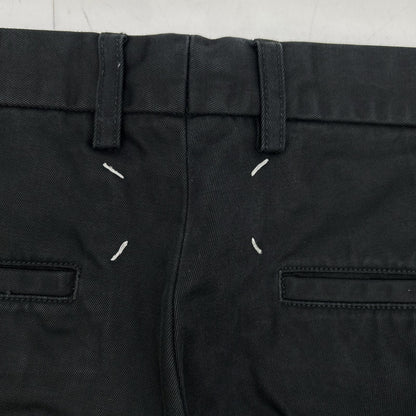 Maison margiela メゾンマルジェラ 17AW S47302 ブラック コットンツイル 4ステッチ ストレートチノパンツ ボトムス