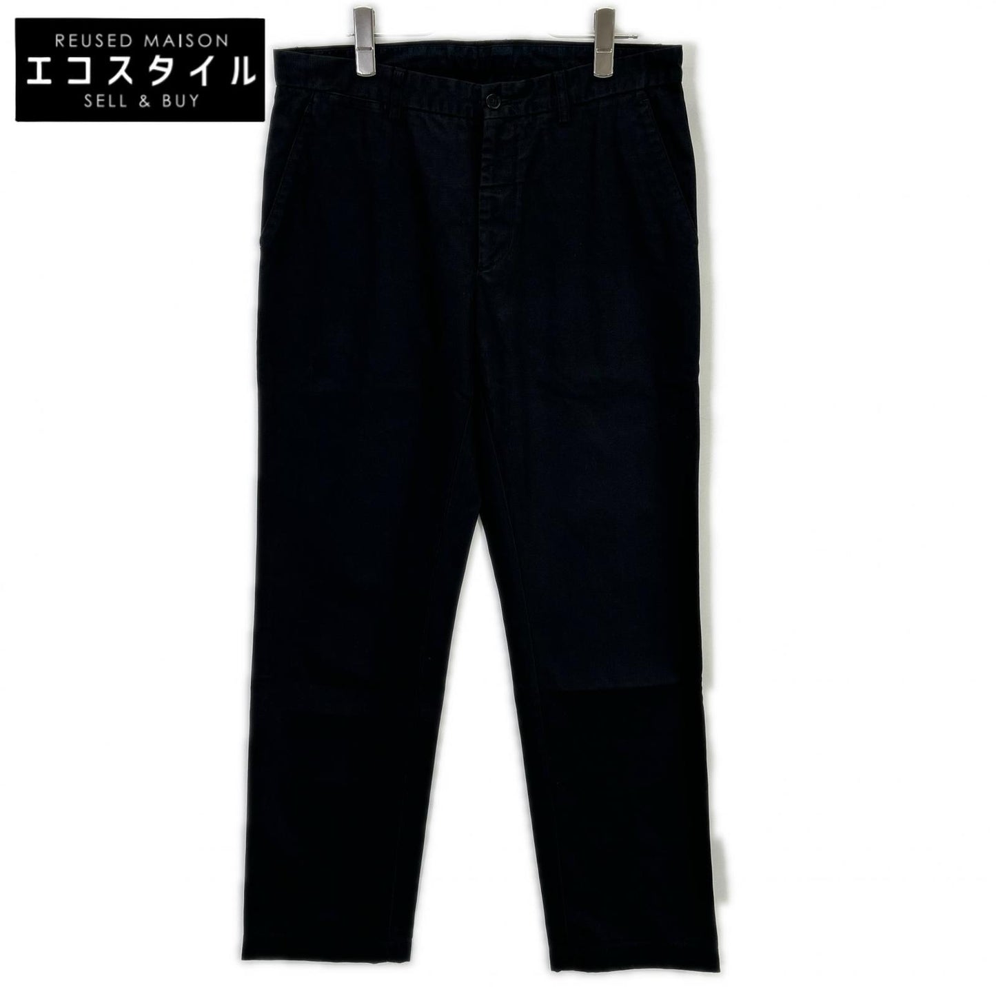 Maison margiela メゾンマルジェラ 17AW S47302 ブラック コットンツイル 4ステッチ ストレートチノパンツ ボトムス