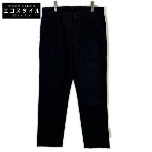 Maison Margiela 马吉拉 17AW S47302 黑色棉质斜纹布 四缝线直筒休闲裤 下装