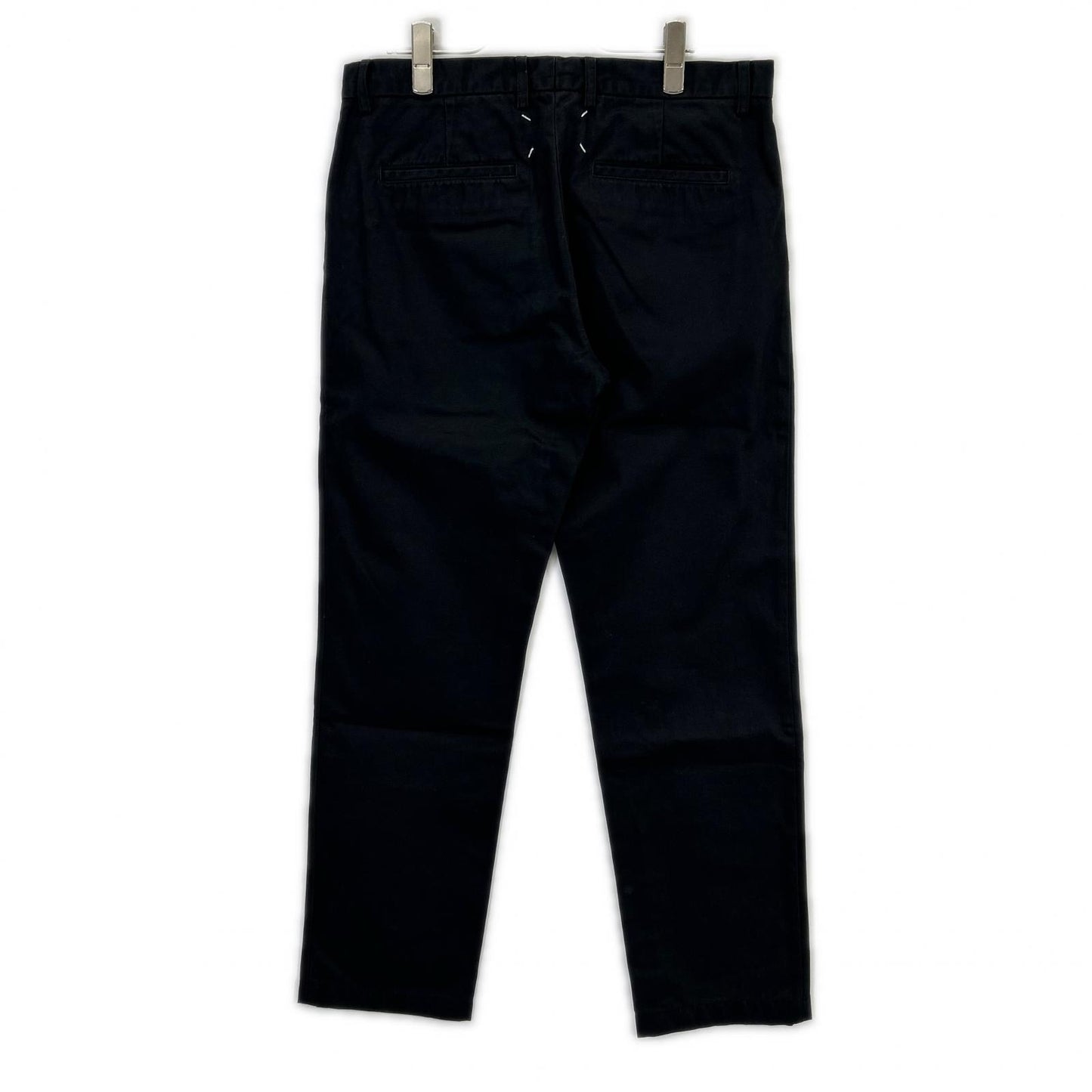 Maison margiela メゾンマルジェラ 17AW S47302 ブラック コットンツイル 4ステッチ ストレートチノパンツ ボトムス