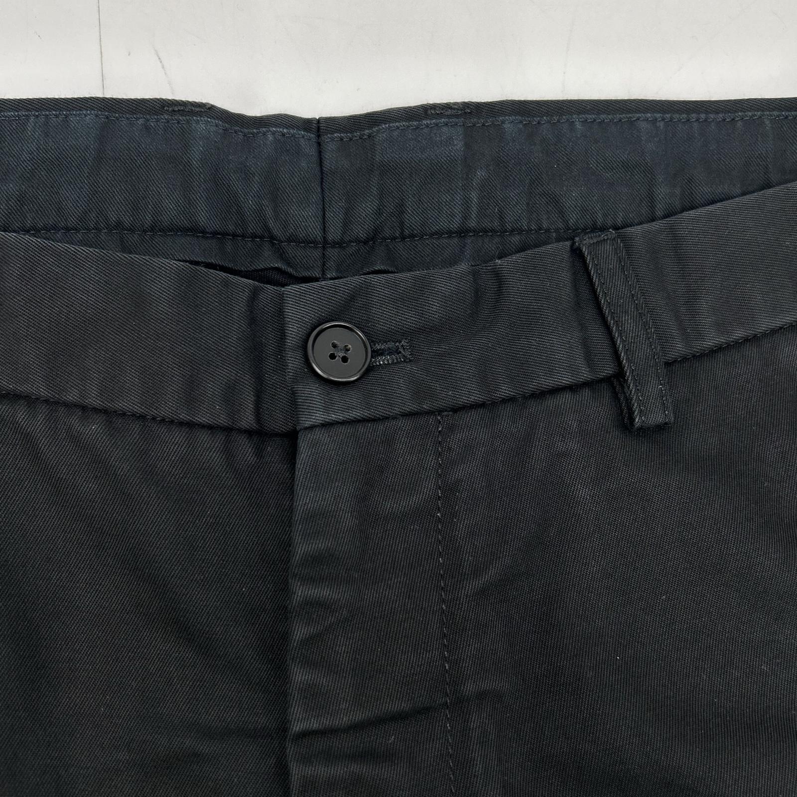 Maison margiela メゾンマルジェラ 17AW S47302 ブラック コットンツイル 4ステッチ ストレートチノパンツ ボトムス