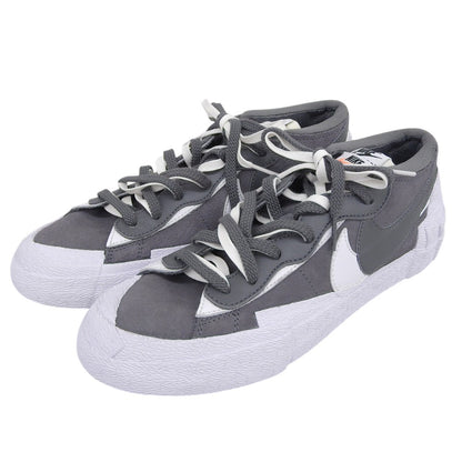 NIKE ナイキ 美品 BLAZER LOW スニーカー シューズ メンズ グレー×ホワイト 27.5cm DD1877-002 シューズ