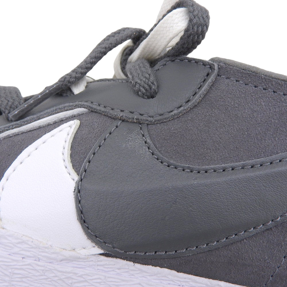 NIKE ナイキ 美品 BLAZER LOW スニーカー シューズ メンズ グレー×ホワイト 27.5cm DD1877-002 シューズ