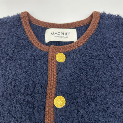MACPHEE マカフィー 25AW ネイビー ムートン ロングジレ ベスト