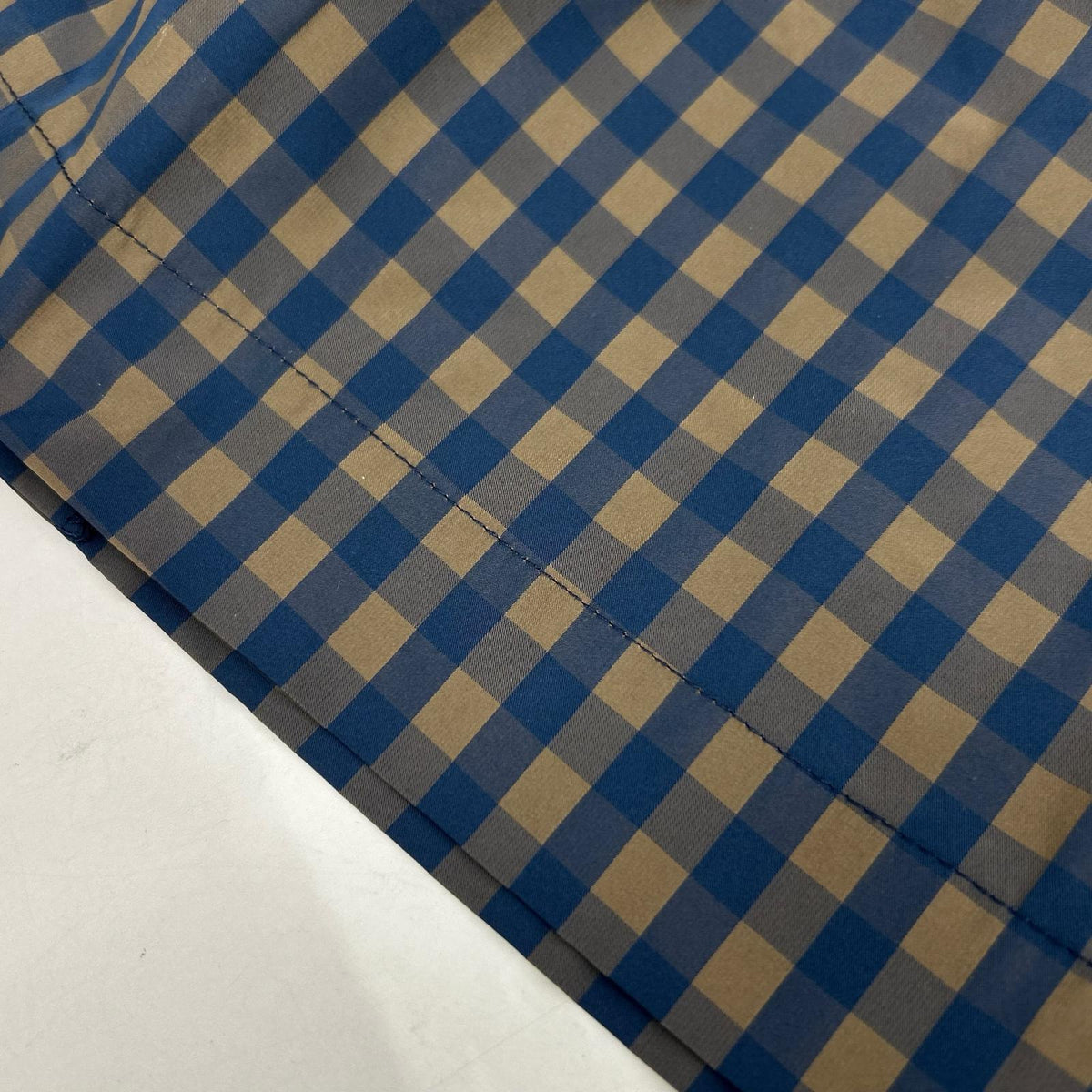 MACHATT マチャット ネイビー×ブラウン チェック バックスリット スカート スカート