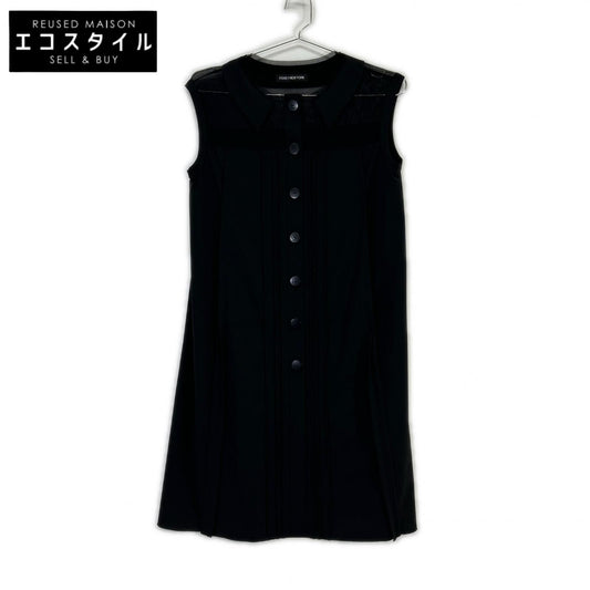 FOXEY NEW YORK 24513 Black Sheer Collared Dress