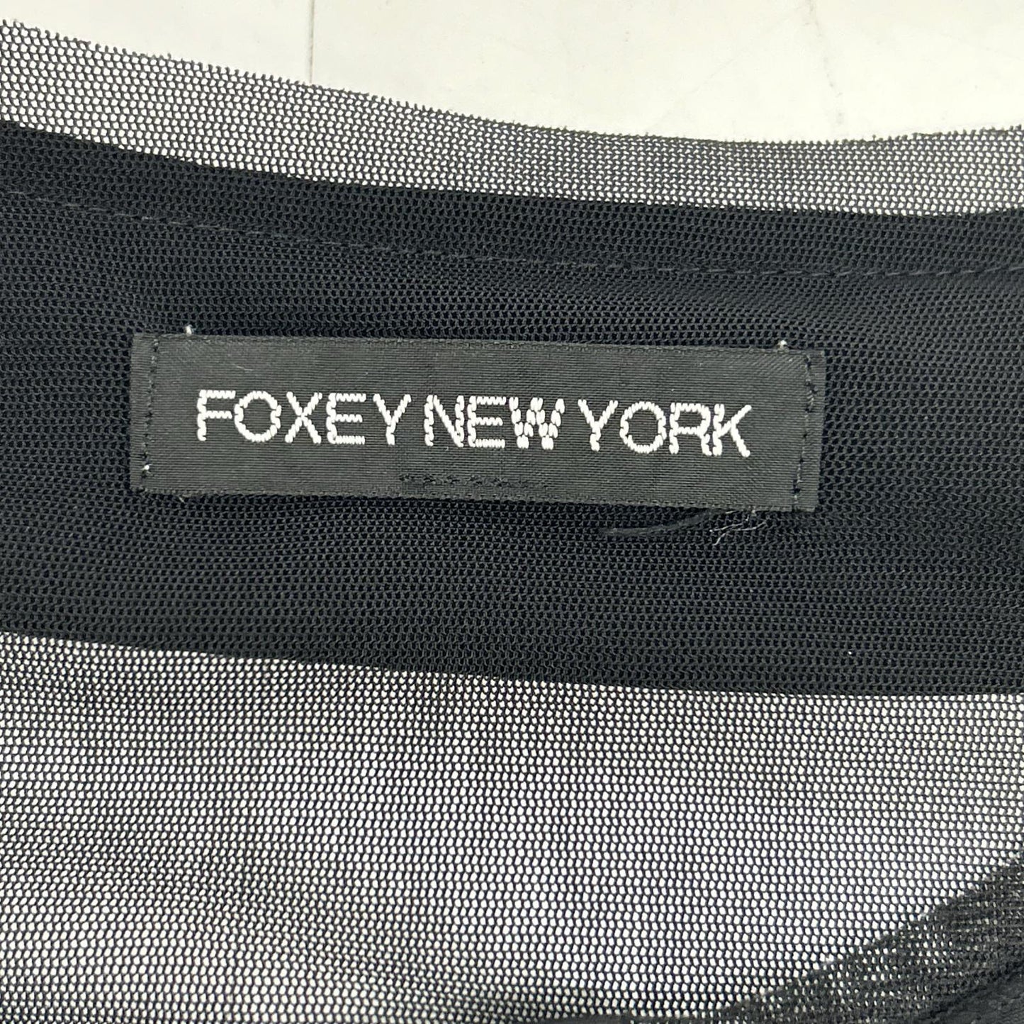 FOXEY NEW YORK フォクシーニューヨーク 24513 ブラック シースルー 襟付き ワンピース ワンピース