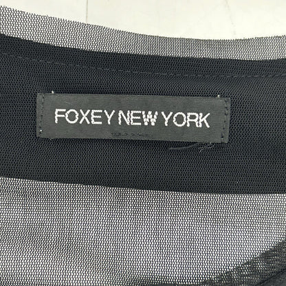 FOXEY NEW YORK フォクシーニューヨーク 24513 ブラック シースルー 襟付き ワンピース ワンピース