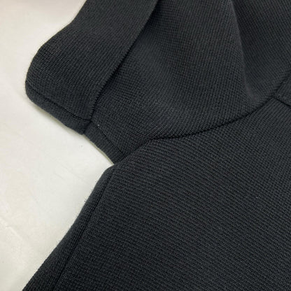 FOXEY BOUTIQUE Foxey Boutique 23537 Black Round Collar Button-Down Short-Sleeved Knit Dress Dress