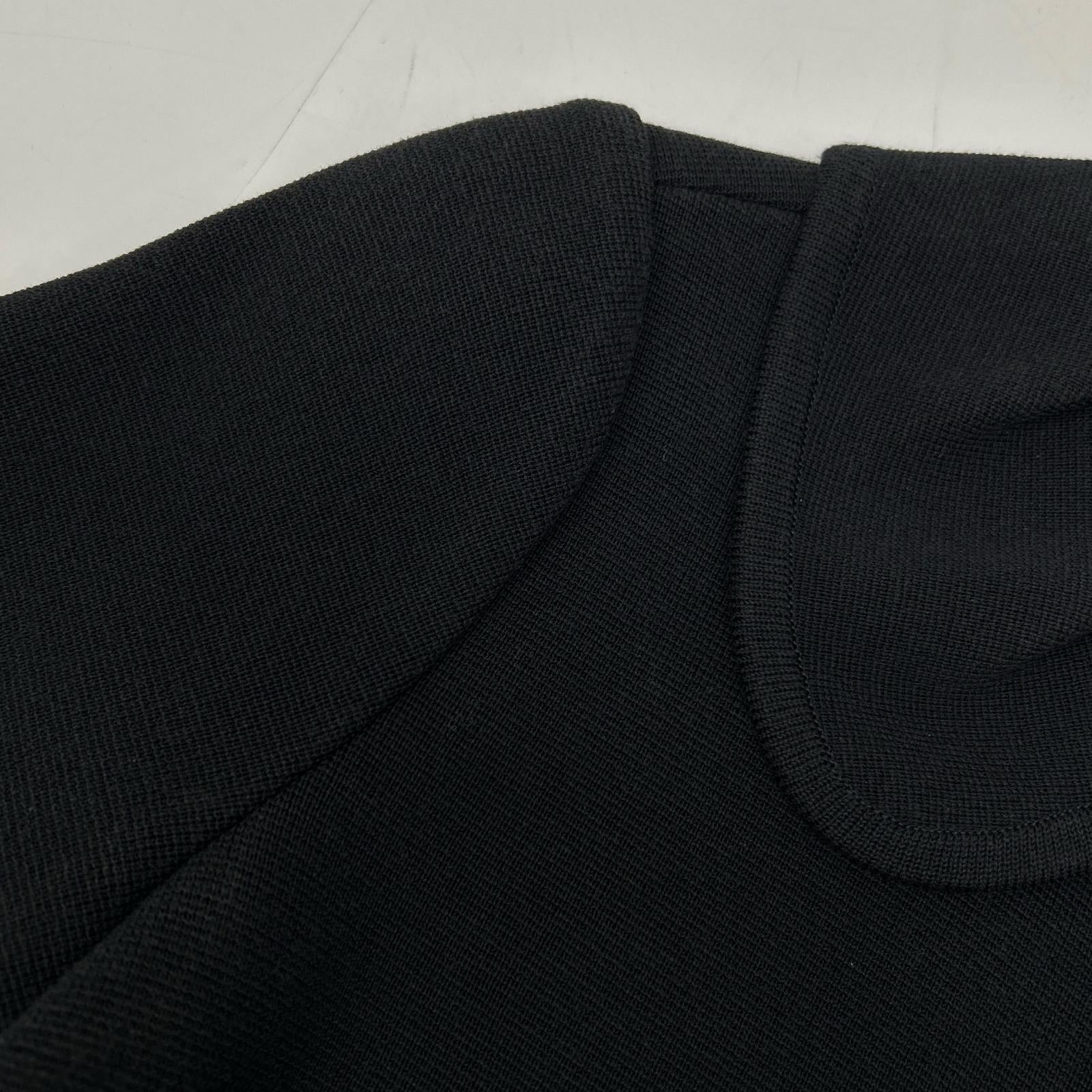 FOXEY BOUTIQUE Foxey Boutique 23537 Black Round Collar Button-Down Short-Sleeved Knit Dress Dress