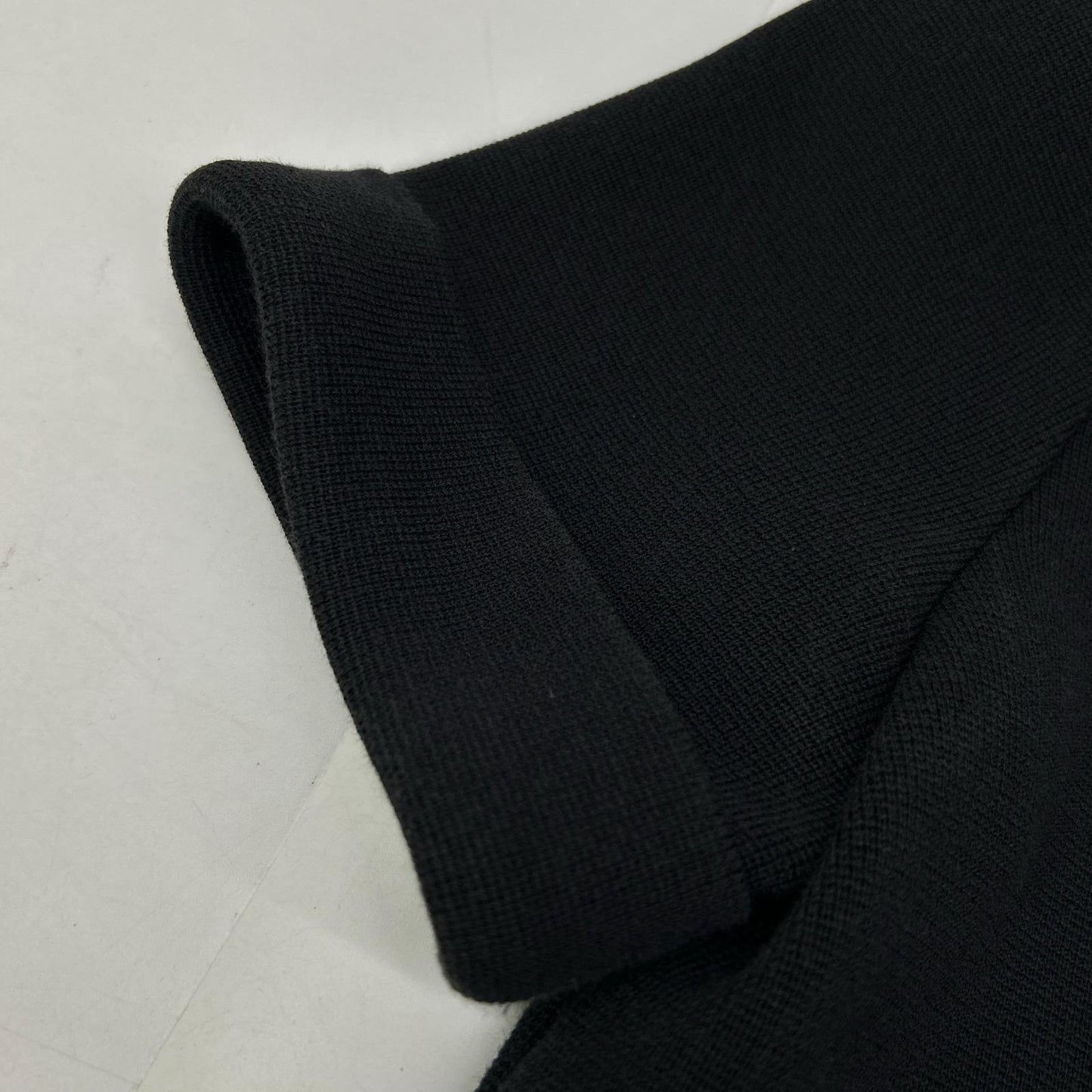FOXEY BOUTIQUE Foxey Boutique 23537 Black Round Collar Button-Down Short-Sleeved Knit Dress Dress